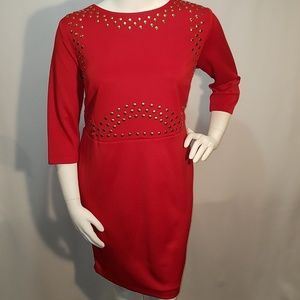 Monif C. "Christina" Studded Scuba Dress